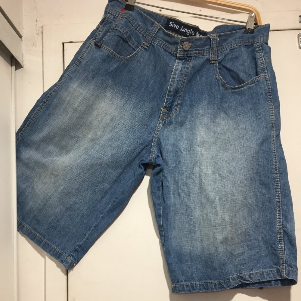 VINTAGE 5IVE JUNGLE & Co. WIDE LEG JEANS SHORTS SIZE 36